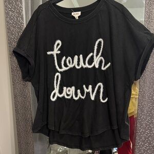 BiBi Black Touchdown Short Sleeve Tee